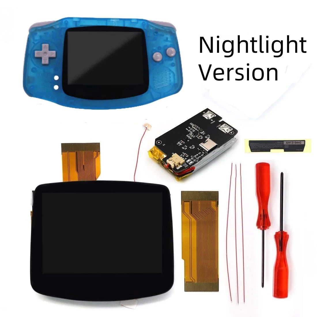 Hispeedido TYPE-C GBA LCD Display Upgrade – 3.0" V5 IPS Screen with New Housing Shell