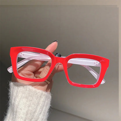 KAMMPT Fashion Square Glasses for Women & Men – Classic Blue Light Blocking Eyewear, Stylish Daily Designer Glasses