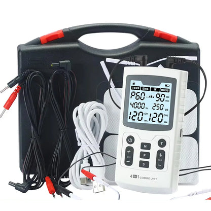 4-in-1 Electric Muscle Stimulator — EMS, IFT, RUSS & TENS High-Frequency Physiotherapy Device