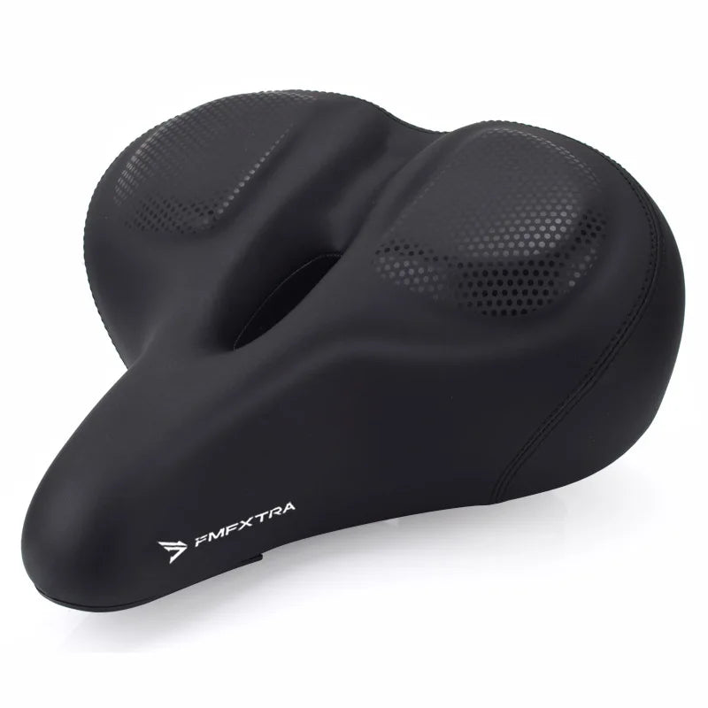 Oversized Comfort Bike Saddle - Extra Soft Padded Bicycle Seat for Men & Women, Large Mountain Bike Cushion