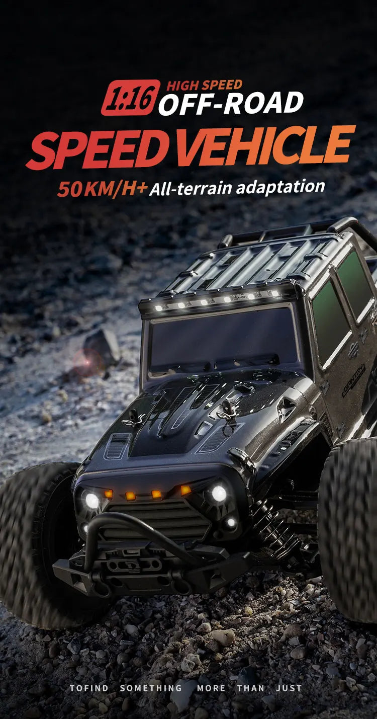ZWN 1:16 4WD RC Monster Truck – 70KM/H High-Speed Drift Remote Control Car with LED for Kids, vs Wltoys 144001