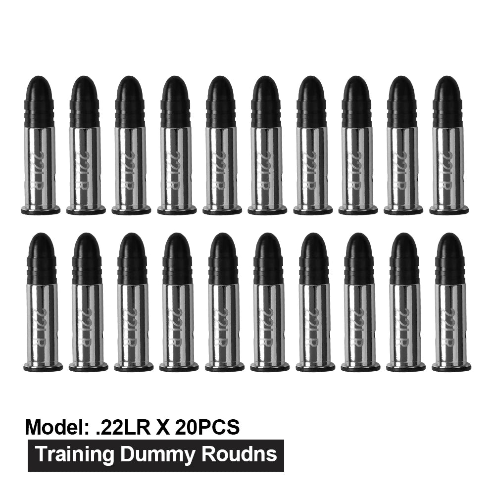 22LR Dummy Rounds — Practice Training Bullets, 6 or 12PCS for Safe Shooting Practice