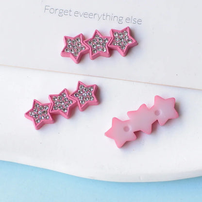 WFFNNKC 10Pcs Kawaii Rhinestone Star Flatback Resin DIY Accessories – Wedding, Scrapbooking, Hairpin, Jewelry & Brooch Decor