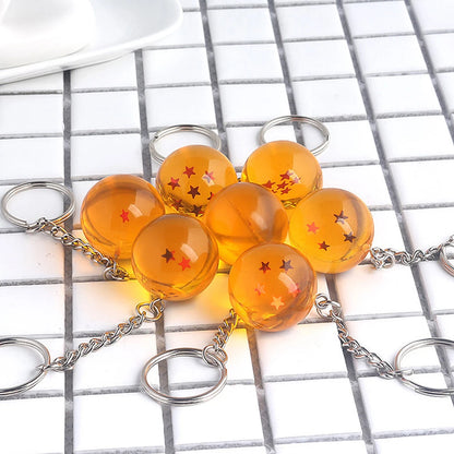 Japanese Anime Dragon Ball Z Stars Keychain Figures – Series 1-7 Pendant Toy Car Keyring, Cosplay Party Gift