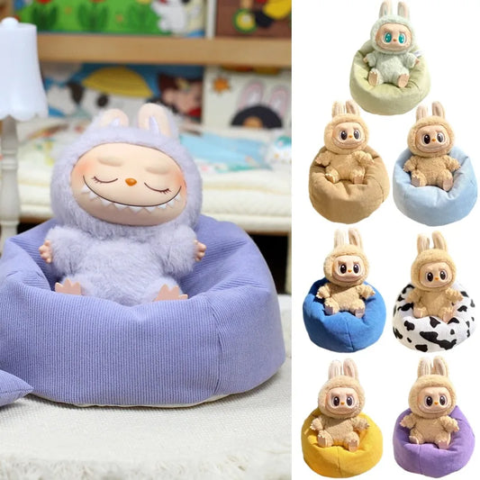 Labubu Mini Sofa for BJD Dolls – Plush Seat Decoration V2, Universal Kids’ Toy & Birthday Gift