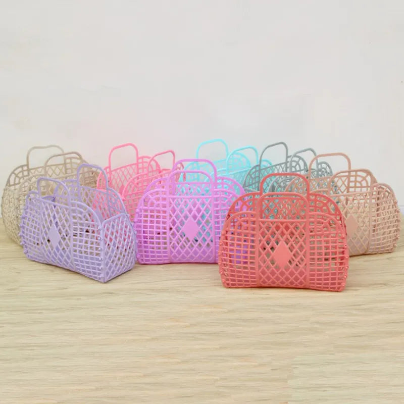 Versatile Detachable Plastic Shower Basket - Perfect for Bathrooms, Shopping, and Home Storage Organization