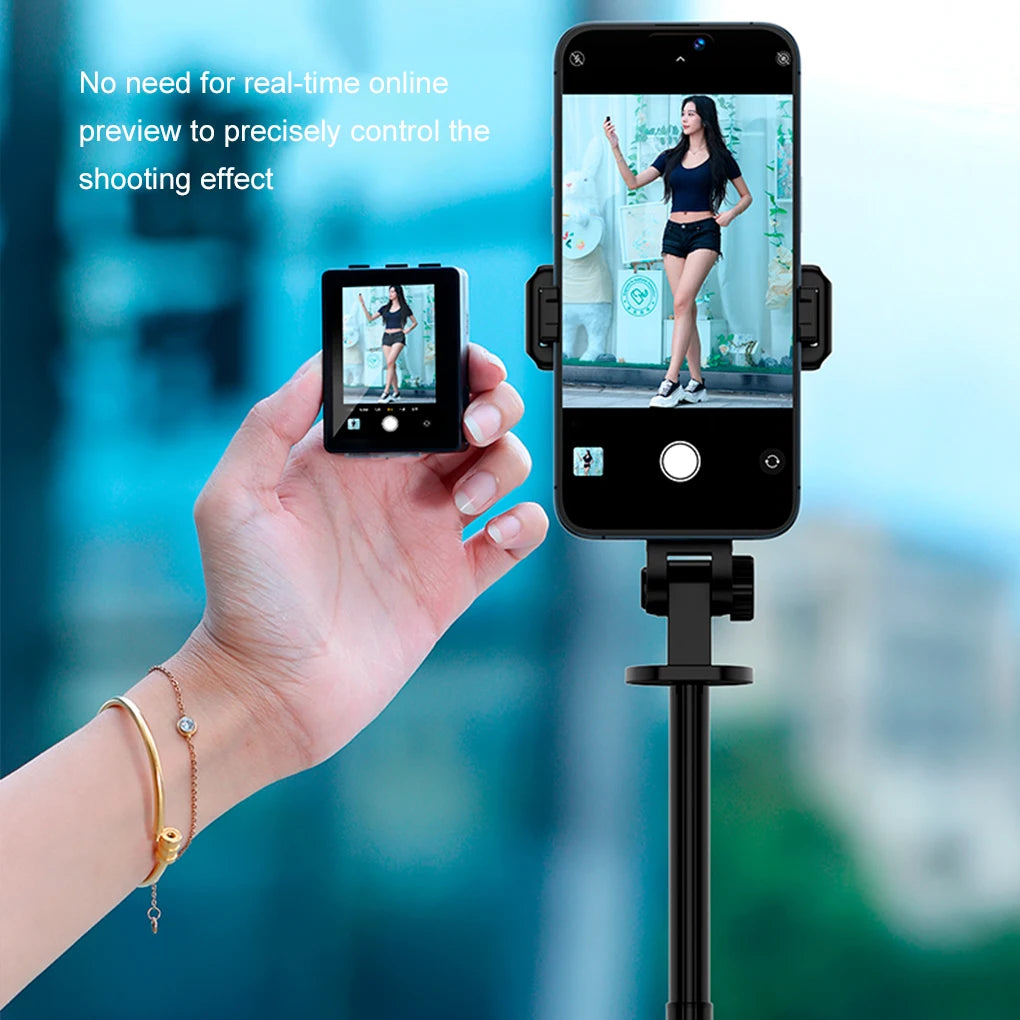 Mini Smartphone Selfie Monitor - Wireless Rear Camera Display for iPhone & Android, Vlog & Live Streaming