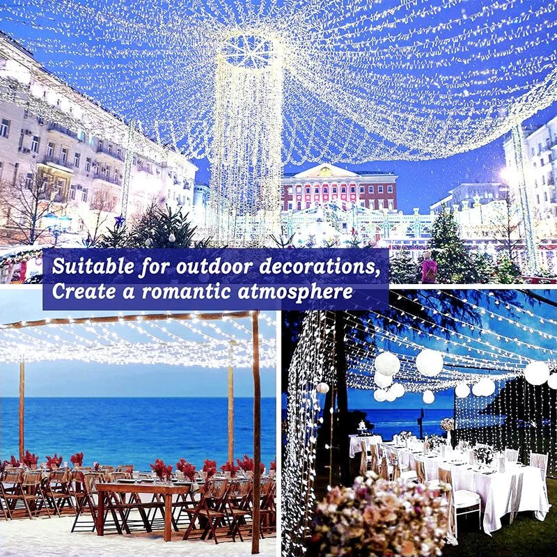 330LED Outdoor Solar String Lights – Fairy Lights with 8 Modes, 33m Waterproof Garland for Garden and Wedding Decoration