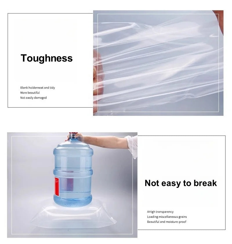 StoBag 10PCS Large Transparent Zipper Bags — Thick Waterproof Storage Pouches for Clothes & Food Packaging