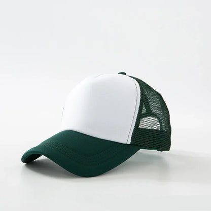 Custom Logo Trucker Hat - Adjustable Polyester Mesh Baseball Cap for Men & Women
