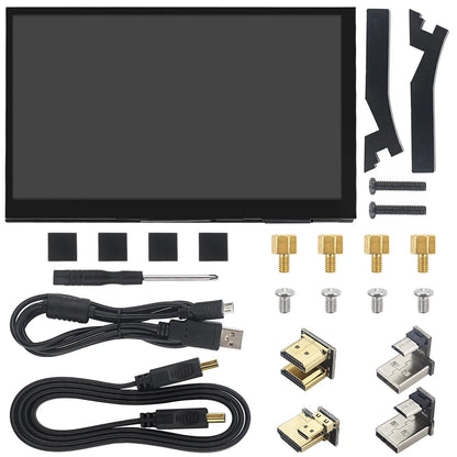 7 Inch Portable IPS Touch Screen Display – 1024x600 Monitor with Optional Speakers for Raspberry Pi 5/4B/3B+, Laptop, PC