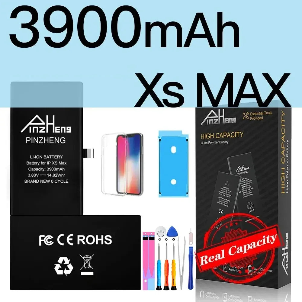 PINZHENG High Capacity Replacement Battery for iPhone X, XR, XS, 11, 12 & 13 Mini, Pro & Pro Max