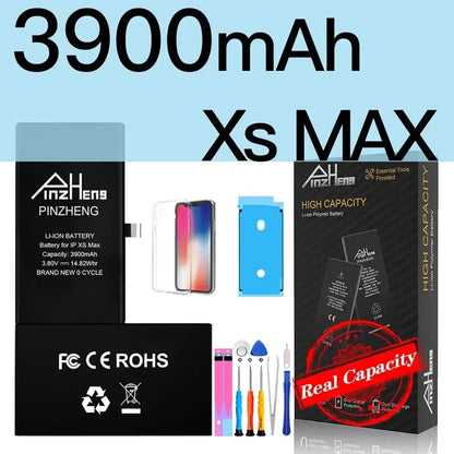 PINZHENG High Capacity Replacement Battery for iPhone X, XR, XS, 11, 12 & 13 Mini, Pro & Pro Max