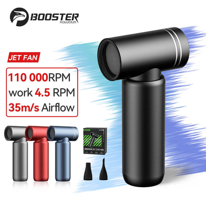 110,000RPM Booster Jet Fan Turbo Mini – Portable Electric Air Blower for Car Cleaning and Air Duster