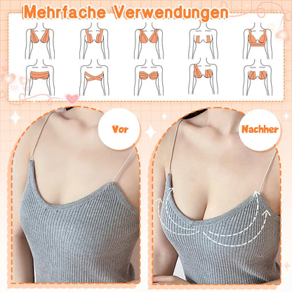 Women’s Boob Tape & Adhesive Bra Set – Invisible Push Up Breast Lift Tape with Nipple Covers & Strapless Support Pads