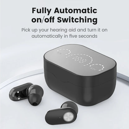 Rechargeable Invisible Hearing Aids for Elderly – Mini Wireless ITE Sound Amplifier Listening Device