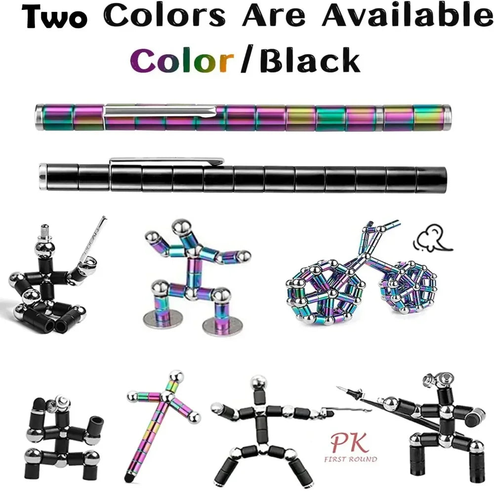 Decompression Magnetic Fidget Pen – Multifunctional Novelty Pen for Relieving Stress, Perfect Gift for Friends