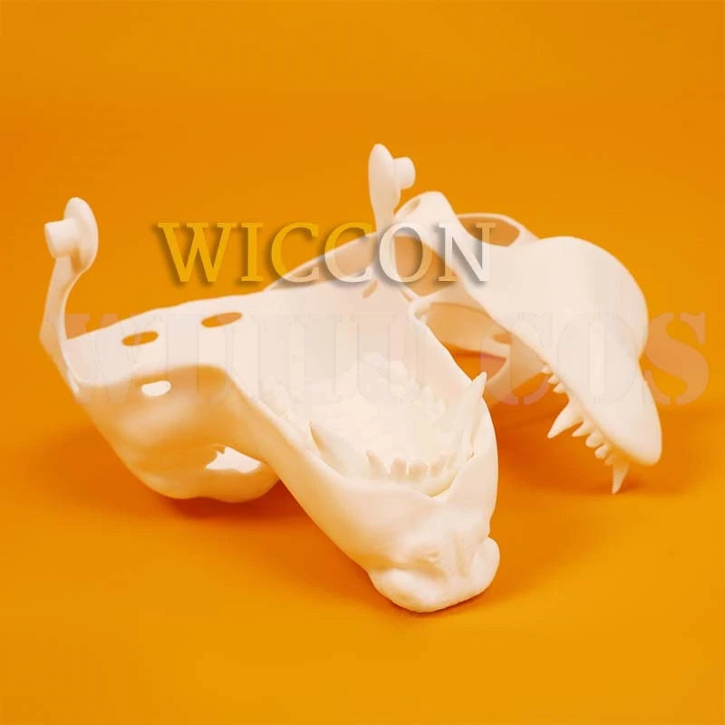 Kigurumi Beast Skull Mask – 3D Printed Wolf Head Fursuit Cosplay, Animal Skull Proboscis Mask for Halloween & Party