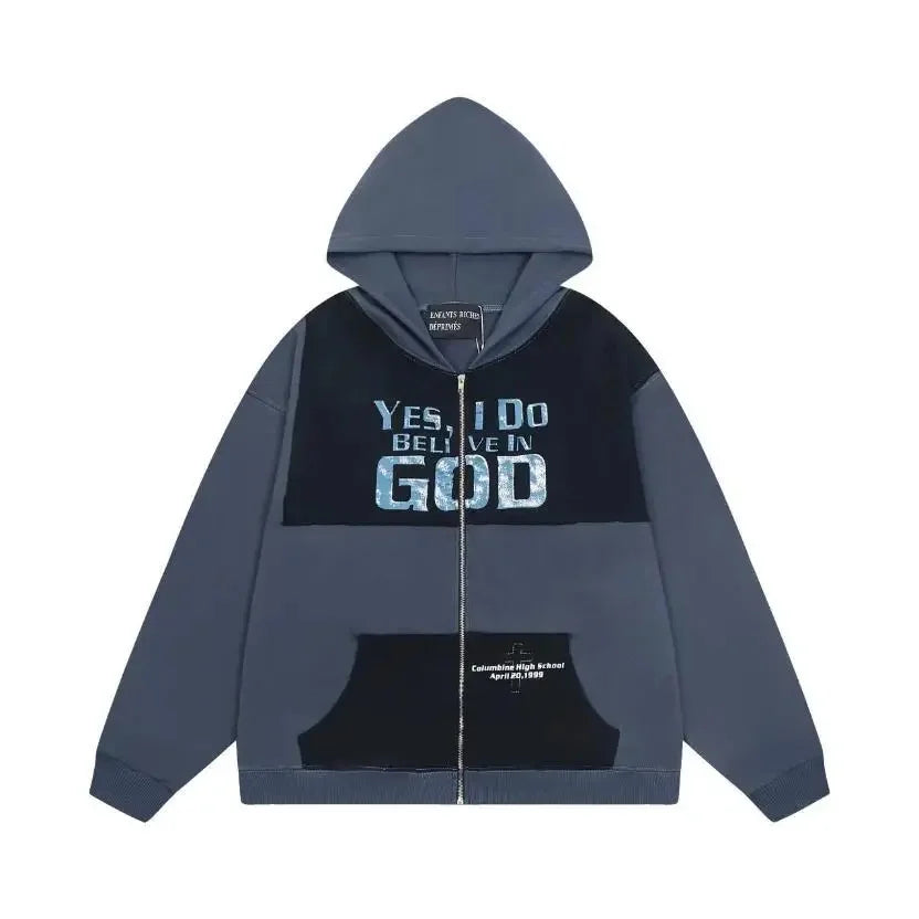 Washed Casual Hoodie Sweatshirt — Unisex Loose-Fit Street Style Crew Neck with Lip Print Letter Design, Vintage Comfortable Top