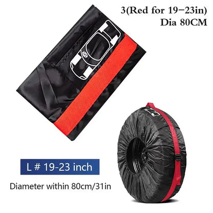 Tire Storage Bags — Dustproof, Waterproof Universal Car Wheel Covers, Portable Polyester Spare Tire Protector