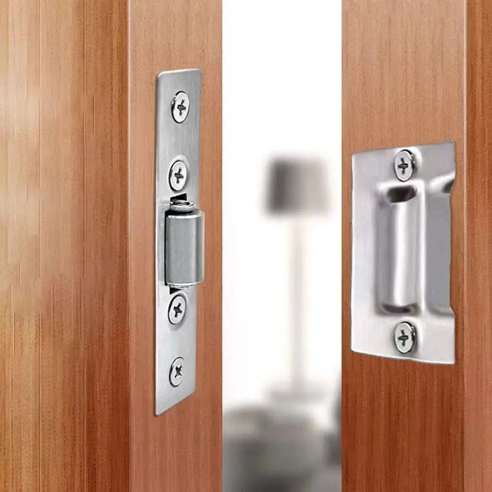 Hidden Stainless Steel Cabinet Door Latch – Heavy-Duty Roller Catch Lock for Cupboards & Wooden Doors, High-Quality Hardware