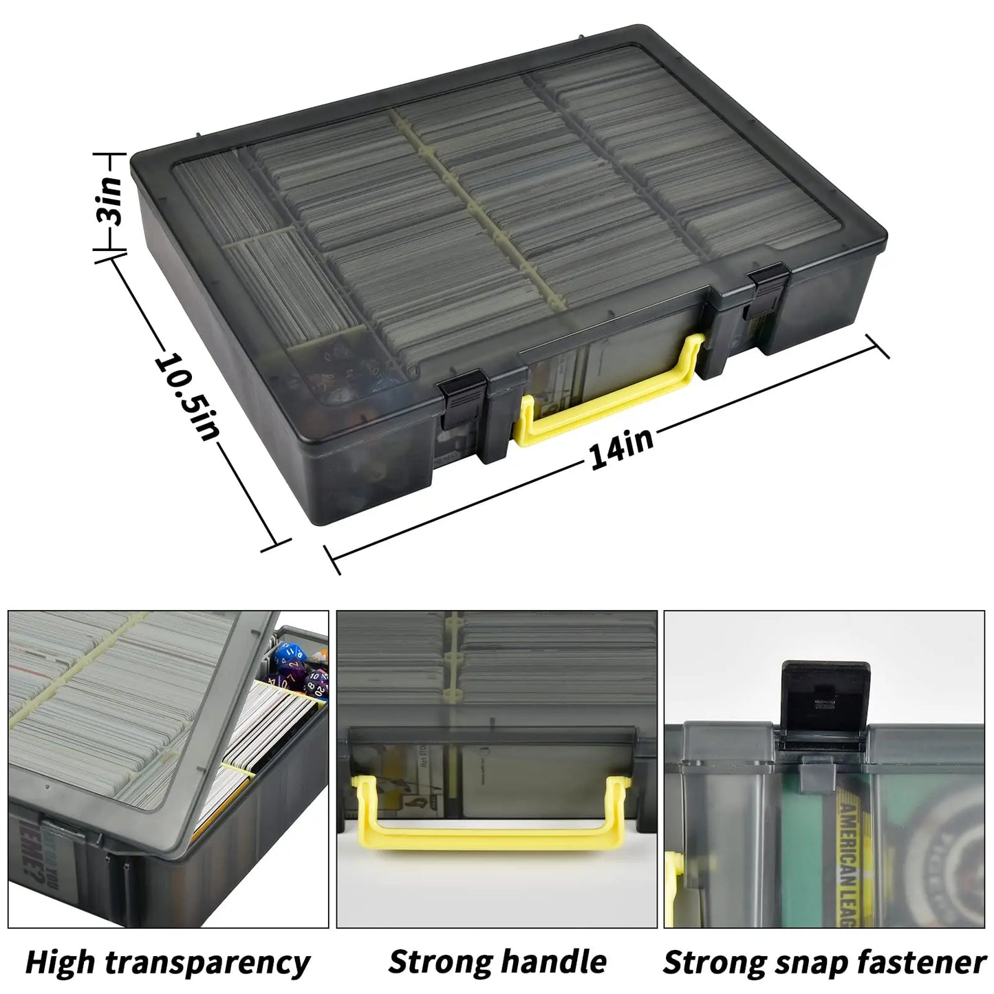2300+ Trading Card Storage Box – Playing Card Case Organizer for PM TCG, Yu-Gi-Oh, CAH & Phase 10