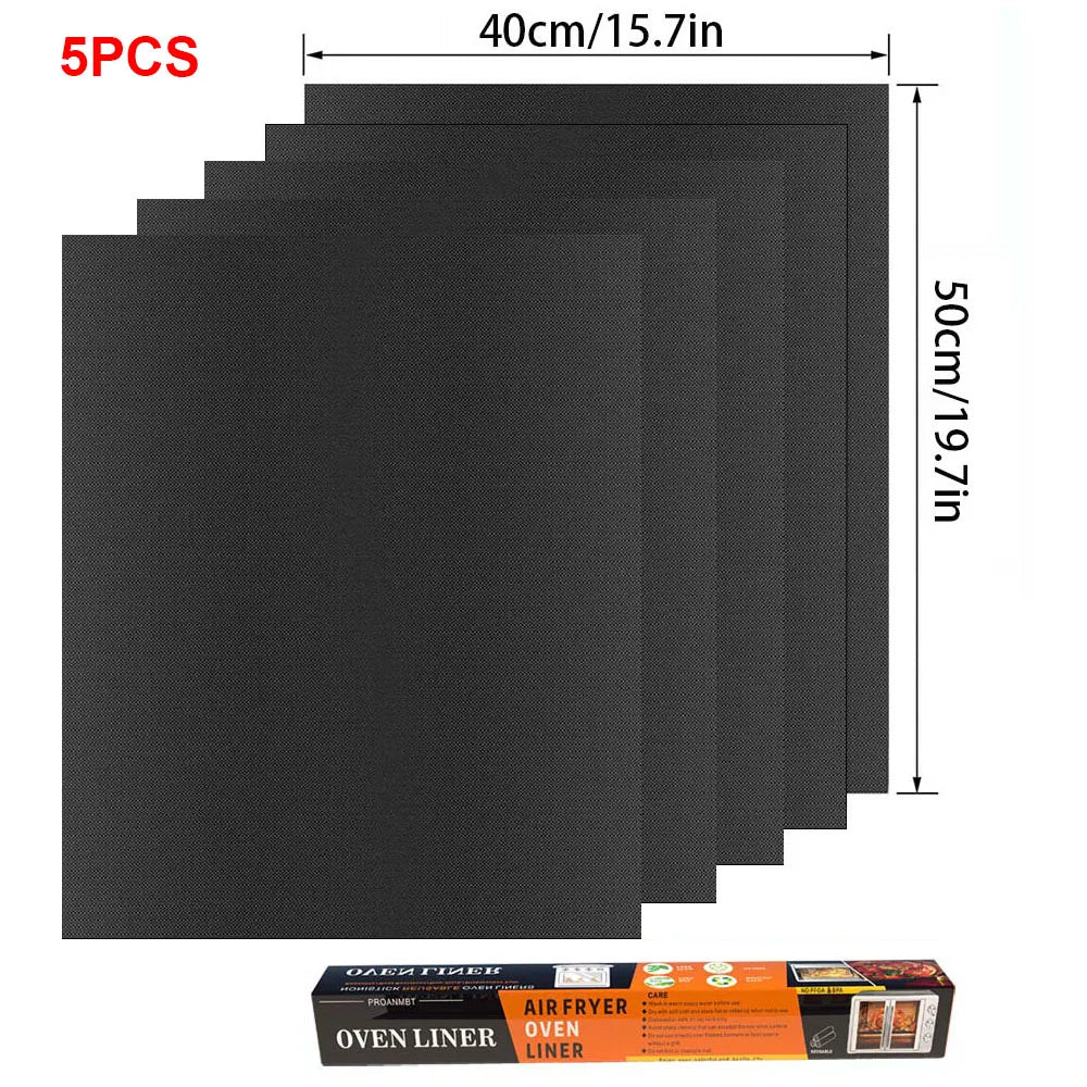 60x40cm Non-Stick BBQ Grill Mat - Heat Resistant Reusable Baking Sheet for Easy Cooking, Grilling & Outdoor Barbecue