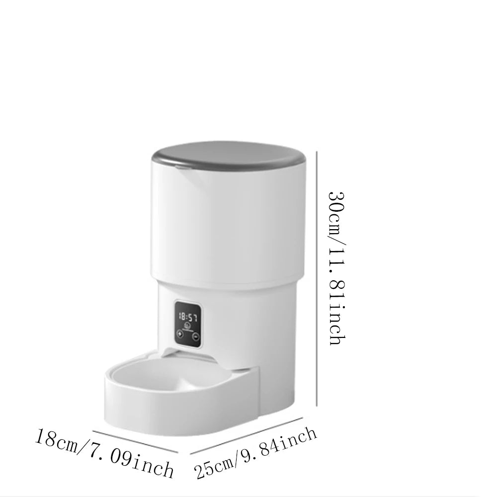 4L WiFi Smart Pet Feeder – Automatic Cat & Dog Food Dispenser (No 5V 1A Plug)
