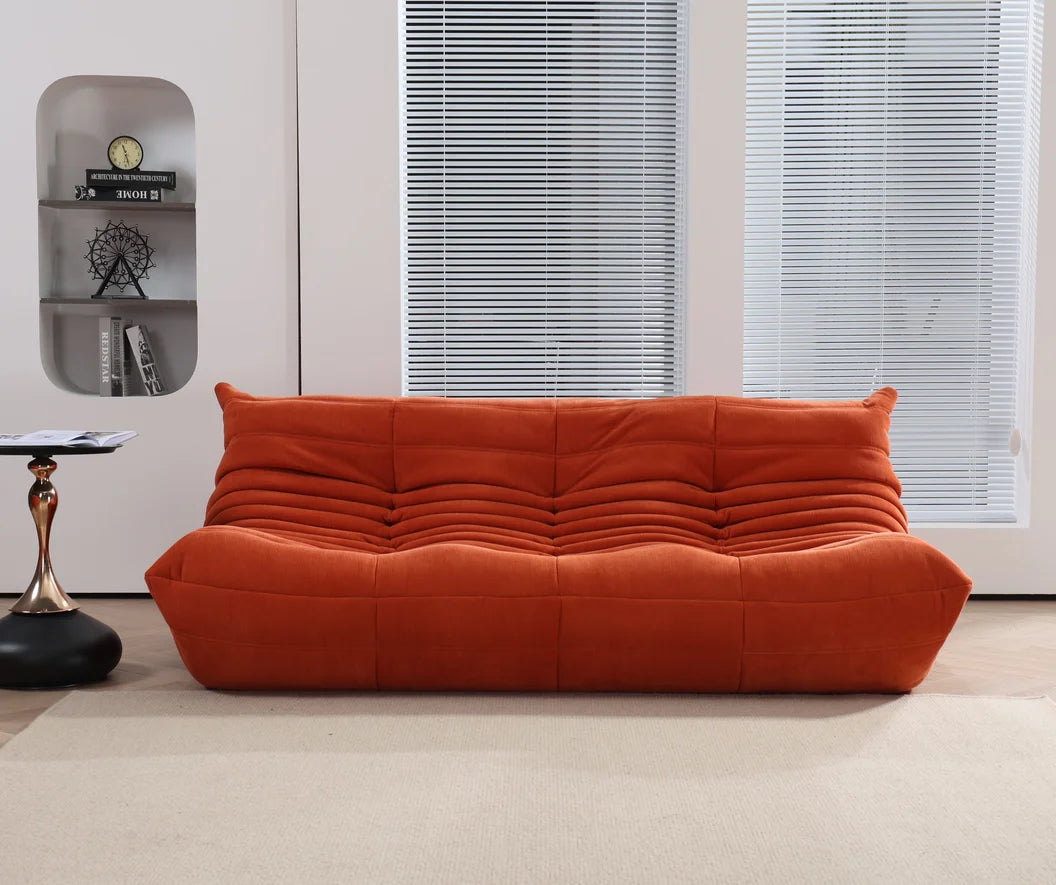 Caterpillar Single Sofa Chair – Cozy Tatami Lounge Chair for Living Room, Bedroom, Balcony, Reading, and Leisure
