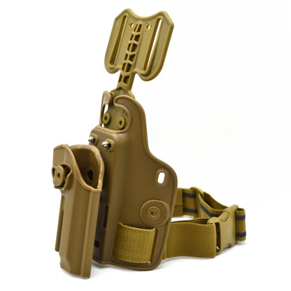 Outdoor Tactical Thigh Drop Leg Holster - Compatible with Glock 17, Beretta M9, Colt 1911, PX4 Storm for Hunting
