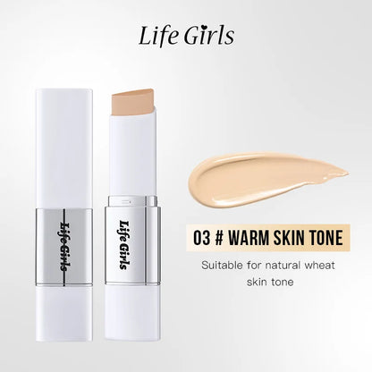 Lazy Foundation Stick - Moisturizing Natural Concealer with Matte, Sweat-Resistant Makeup Coverage