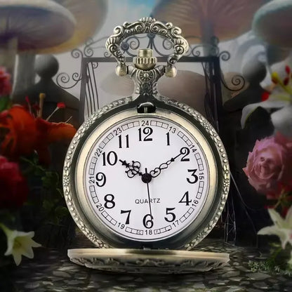 Cute Forest Series Quartz Pocket Watch Necklace - Trendy Pendant Gift for Girls and Holiday Accessories