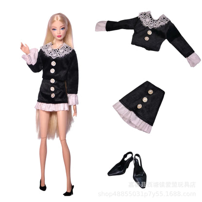 Doll Clothes for 30cm Barbie – Skirt, Outerwear, Pants & Shoes Accessories