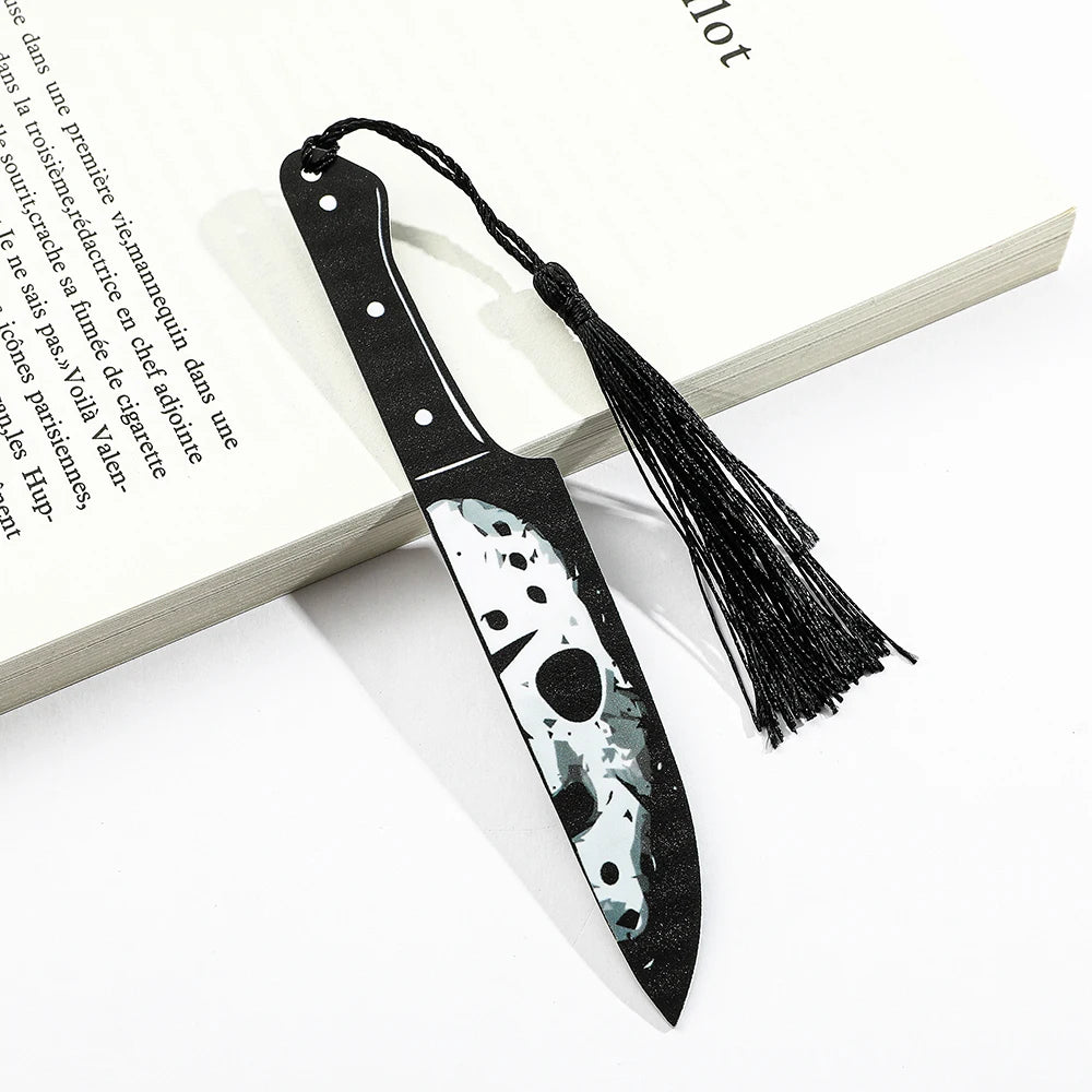Anime Horror Killer Fruit Knife Series Bookmarks - Acrylic Bookmarks for Fans and Book Lovers, Ideal as Reading Markers