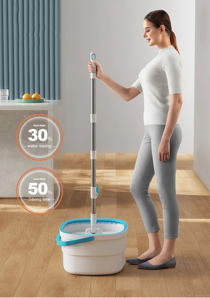 360° Spin Squeeze Mop for Floor Cleaning | Easy-Drain Household Mop with Handle | Home Cleaning Broom & Mop Tool Set