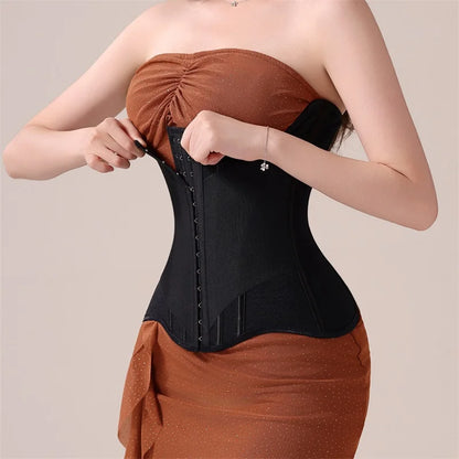 MiiOW U-Shaped Women’s Waist Trainer Corset – Buttoned Steel Bone Shaper for Breast Lift & Slimming Shapewear