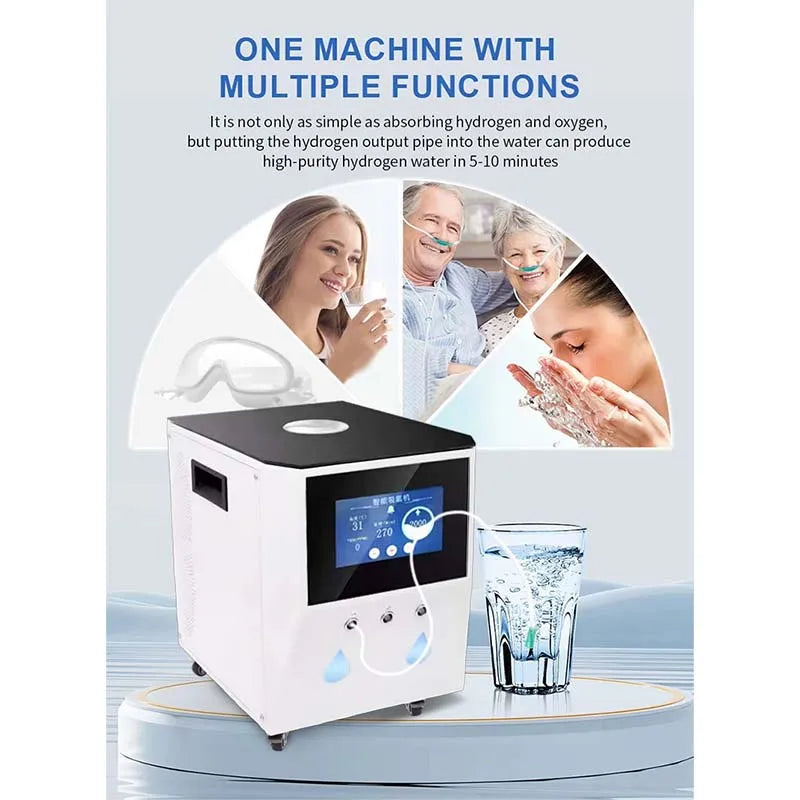Medical 3000ml Hydrogen Water Generator & Inhalation Machine — H2 O2 HHO Double Outlet Breathing Device