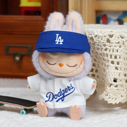 15/17cm Labubu Doll Clothing DIY Baseball Suit Accessories – V1 V2 Macaron Sitting Party Gift