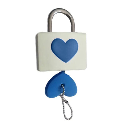 Colorful Heart-Shaped Anti-Theft Padlock – Rubber Sleeve for Travel Luggage, Suitcase, Zipper, Drawer, and Diary Lock