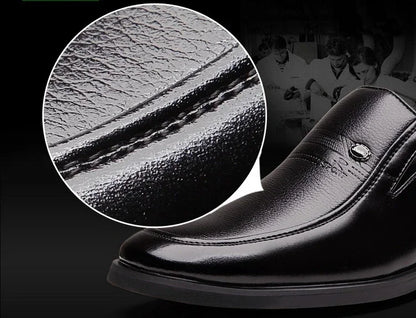 Leather Men's Formal Shoes – Luxury Dress Loafers, Breathable Slip-On Moccasins & Black Driving Shoes (Plus Size 38-44)