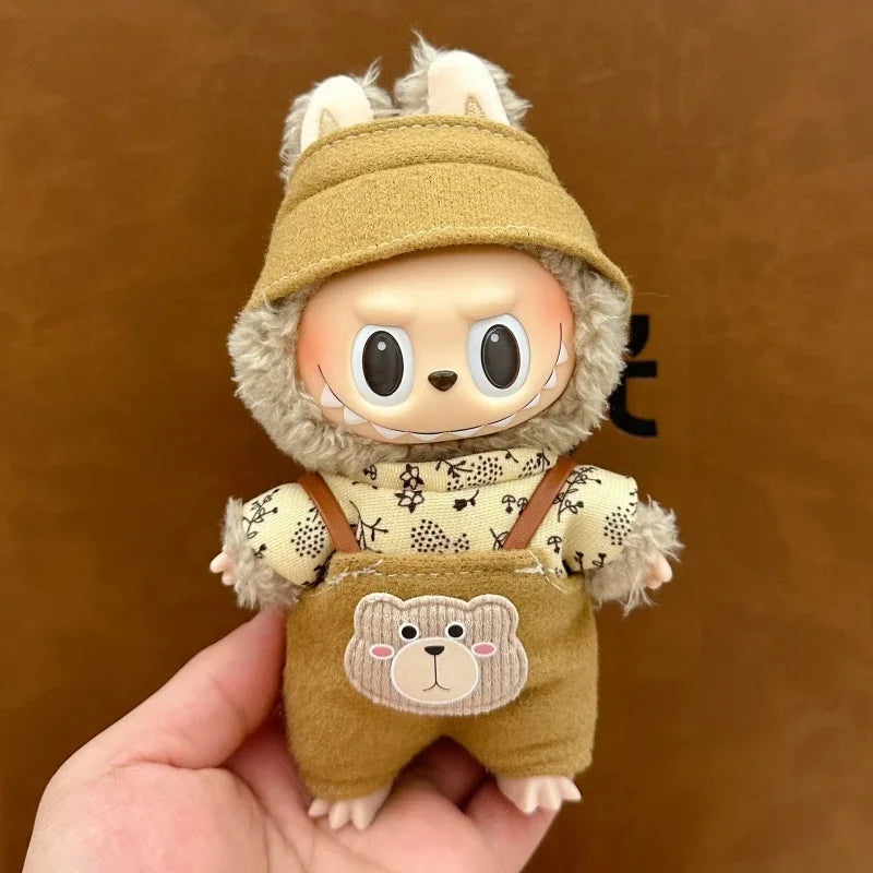 17cm Labubu Doll Accessories – Fashionable Clothing for V1/V2/V3 Labubu Dolls, Cute Toy Birthday Gift