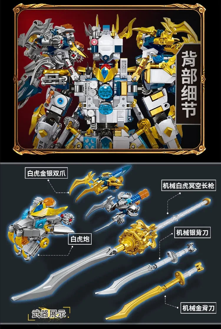Mech WUKONG Monkey King Building Block Toy Set – ZHAOYUN Robot Hero DIY Bricks for Kids & Boys Gifts