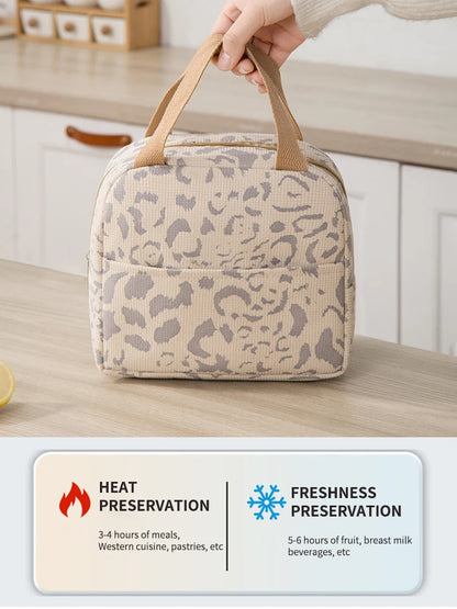 Ink Pattern Insulated Lunch Bag – Bento Box Picnic & Travel Cooler Tote