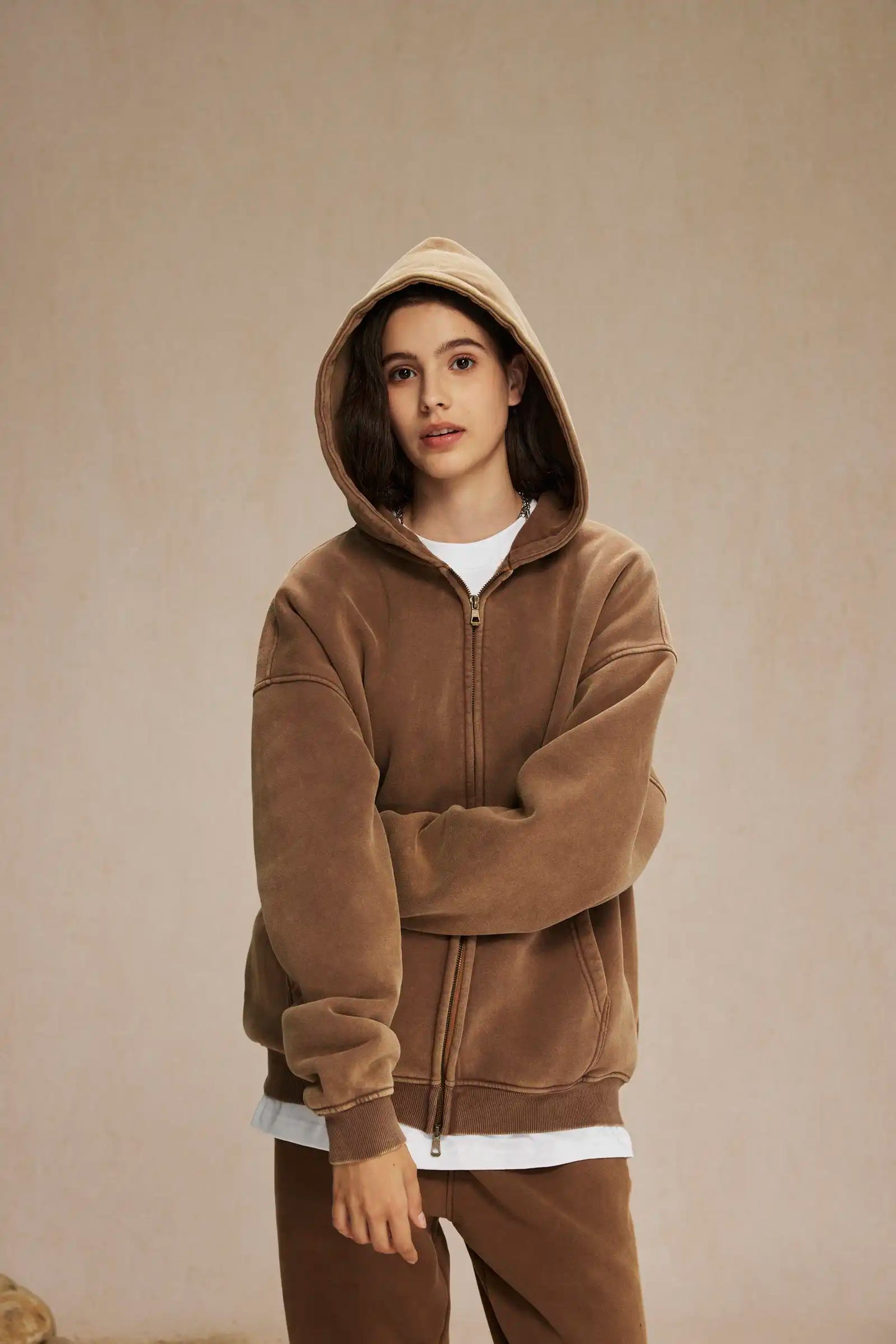Batik Fleece Zipper Hoodie – Warm Ethnic Style Zip-Up Sweatshirt
