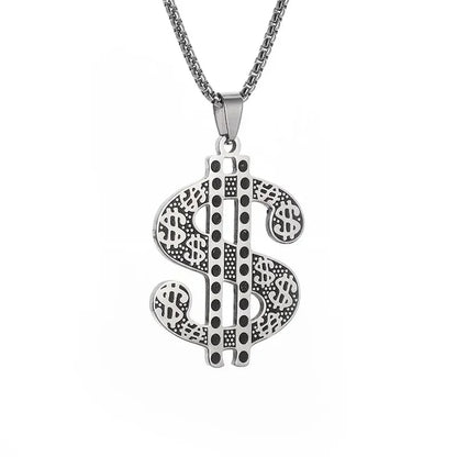 Stainless Steel $100 Bill Pendant Necklace for Men & Women – Fashion Lucky Wealth Jewelry Gift Necklace
