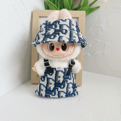 17cm Mini Plush Doll Clothes Outfit – V1 V2 V3 Labubu Strap Skirt Accessories for Kids Gifts