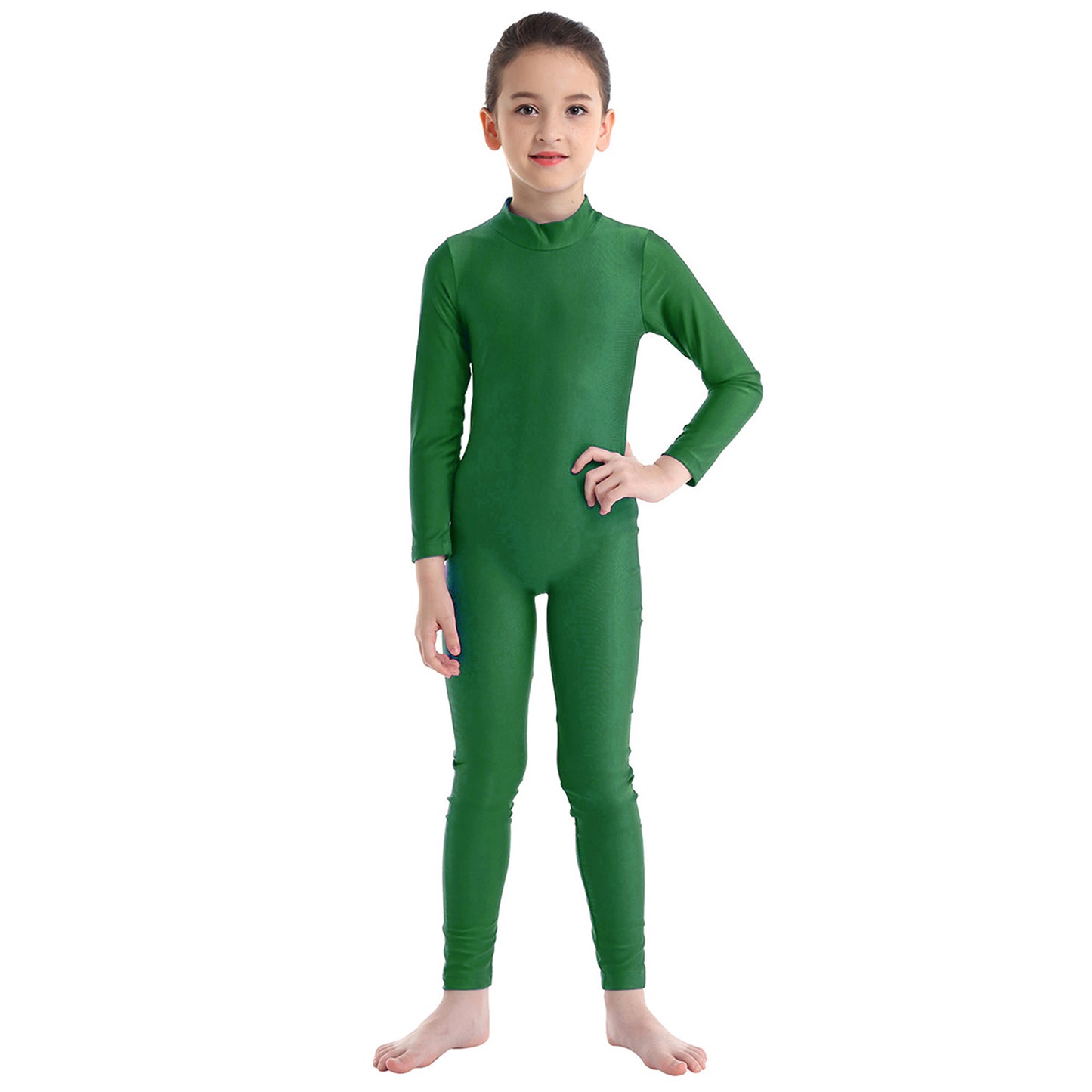 Kids Girls Full Body Gymnastics Bodysuit, Ballet Dance Jersey Leotard, Jumpsuit Sports Unitard, Children Dancewear and Sportswear