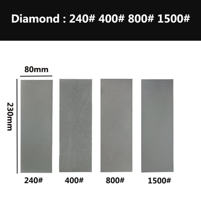1000 Grit Diamond Plate Sharpening Stone – Large Whetstone for Professional Knife & Blade Sharpening, Apex Edge Tool