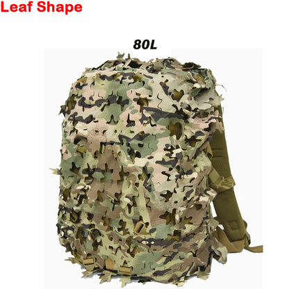 3D Camo Backpack Cover - Laser Cut Camouflage Hunting Bag Cover for 60L/80L Packs, Paintball & Outdoor Gear