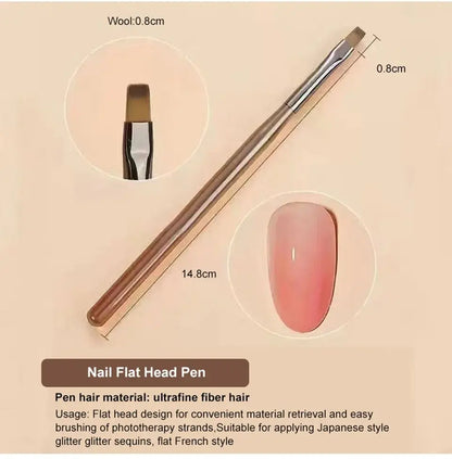 9PCS UV Gel Nail Brushes Set - Liner & Acrylic Painting Pens for DIY Nail Art Design and Tip Display